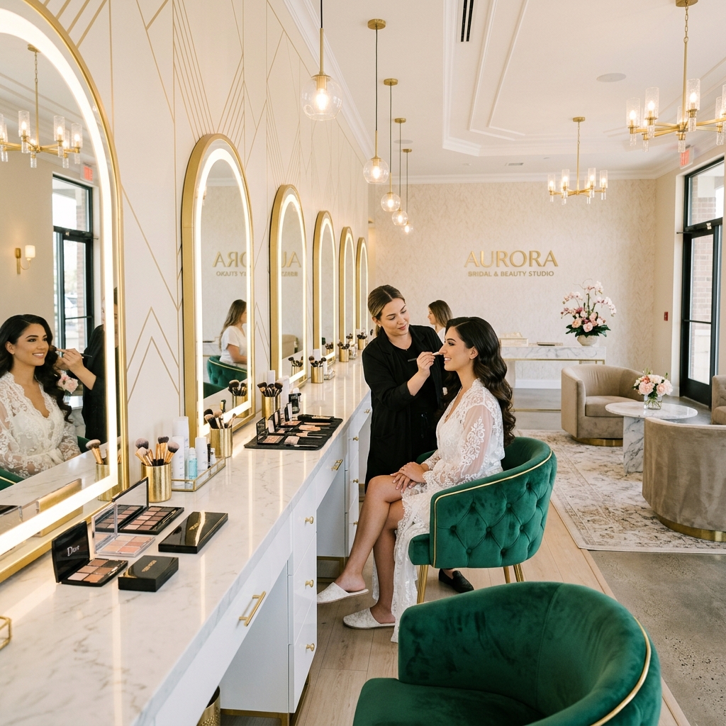 Interior of Vardhini Bridal Makeup studio in Kurnool