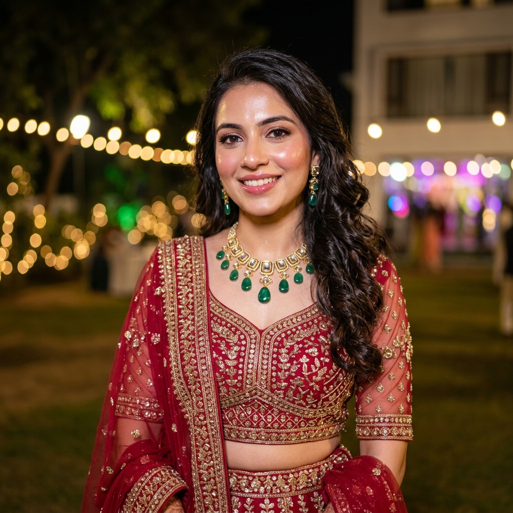 Reception Bride with glowing dewy makeup look